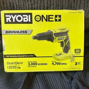 ONE+ Ryobi 18V cordless brushless drywall screw gun (tool only)